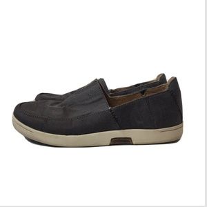 Olukai Kama'aina‎ Slip On Casual Shoes Size 11.5 Gray Canvas